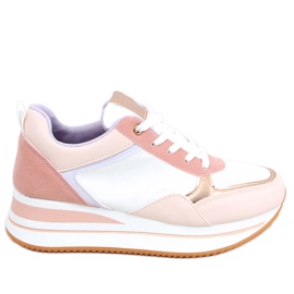 Scarpe sportive con zeppa Bahar Pink bianco rosa