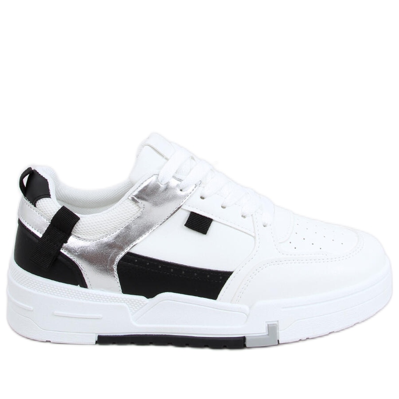 Scarpe da ginnastica nere Cruz bianca nero d'argento