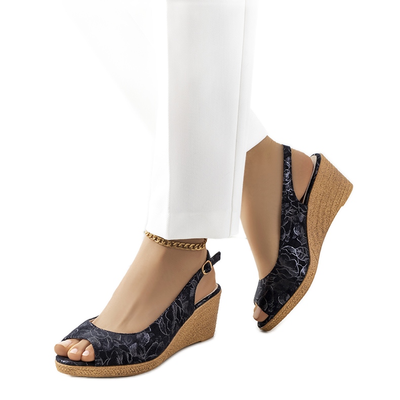 Sandali con zeppa Beldesa neri nero