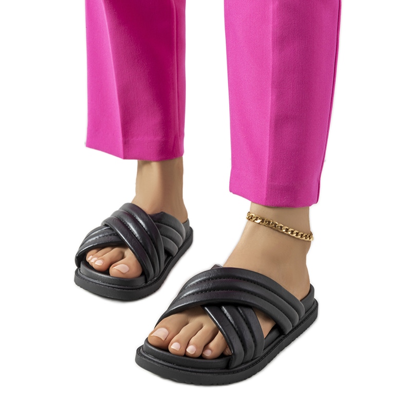 Ciabatte nere sulla piattaforma Daintree nero