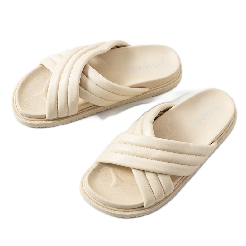 Ciabatte beige sulla piattaforma Daintree