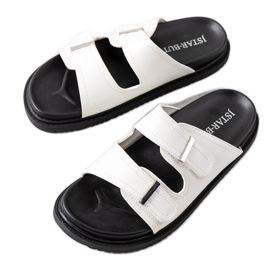 Ciabatte bianche sulla piattaforma Boonah bianco