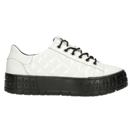 Filippo Eleganti sneakers in pelle verniciata DP3932/22 Bianco bianca