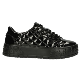 Filippo Sneakers in pelle trapuntata alla moda DP3932 / 22 BK nero
