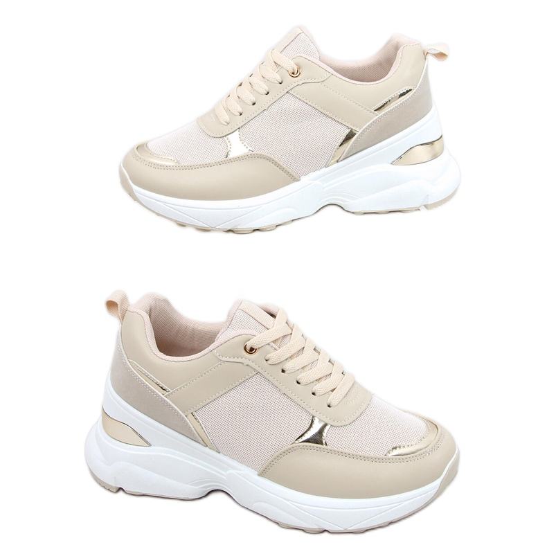 Scarpe sportive con zeppa nascosta Dafne Beige