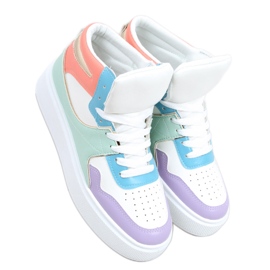 Sneakers alte Erva Multicolor bianca viola multicolore verde