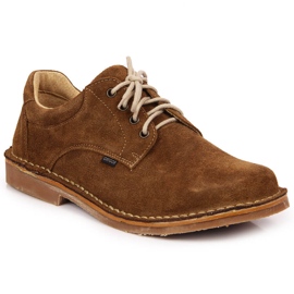 Marrone Gregor 1108, scarpe da uomo in pelle scamosciata