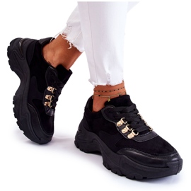 PG1 Scarpe sportive da donna in pelle scamosciata Sneakers nere Gran Bretagna nero