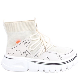 Scarpe sportive a calzino Malin Beige