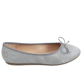 Ballerine in pizzo Casey Grey grigio