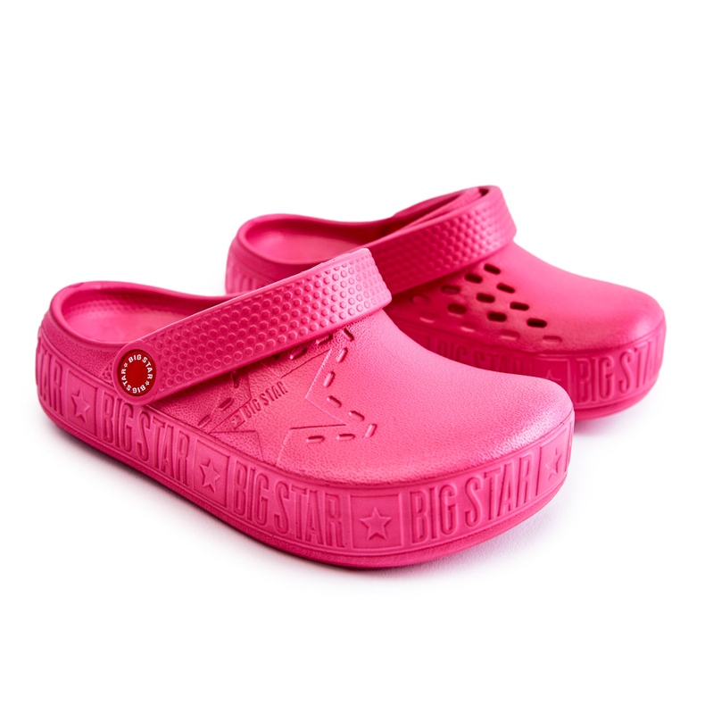 Ciabatte leggere per bambini Kroks Big Star II375006 Fucsia rosa