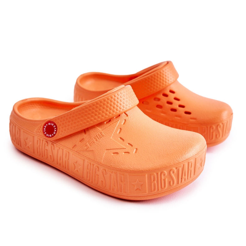 Pantofole leggere per bambini Kroks Big Star II375008 Arancio arancia