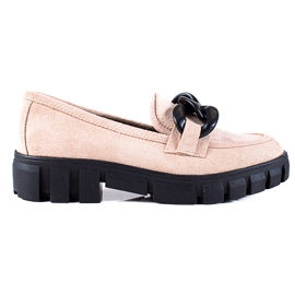 Scarpe in camoscio beige di Vinceza