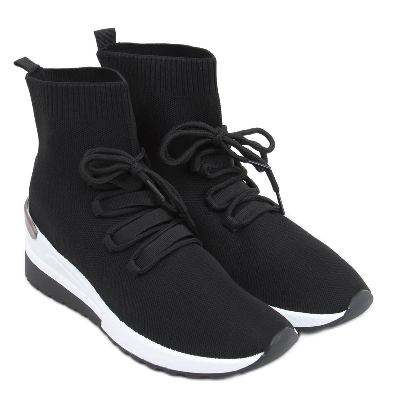 Scarpe da ginnastica nere con calzino Katrin nero