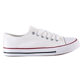Classiche sneakers bianche Shelovet per ragazzi bianco
