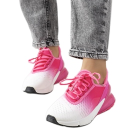 Sneakers sportive rosa Glaner bianca