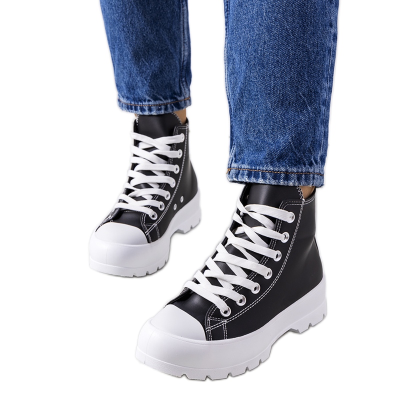 Sneakers nere sulla piattaforma Curley nero