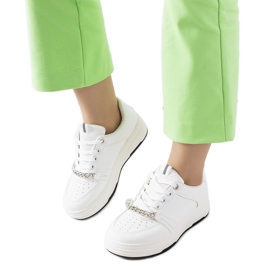 Sneakers Kelliher bianche con catena bianca