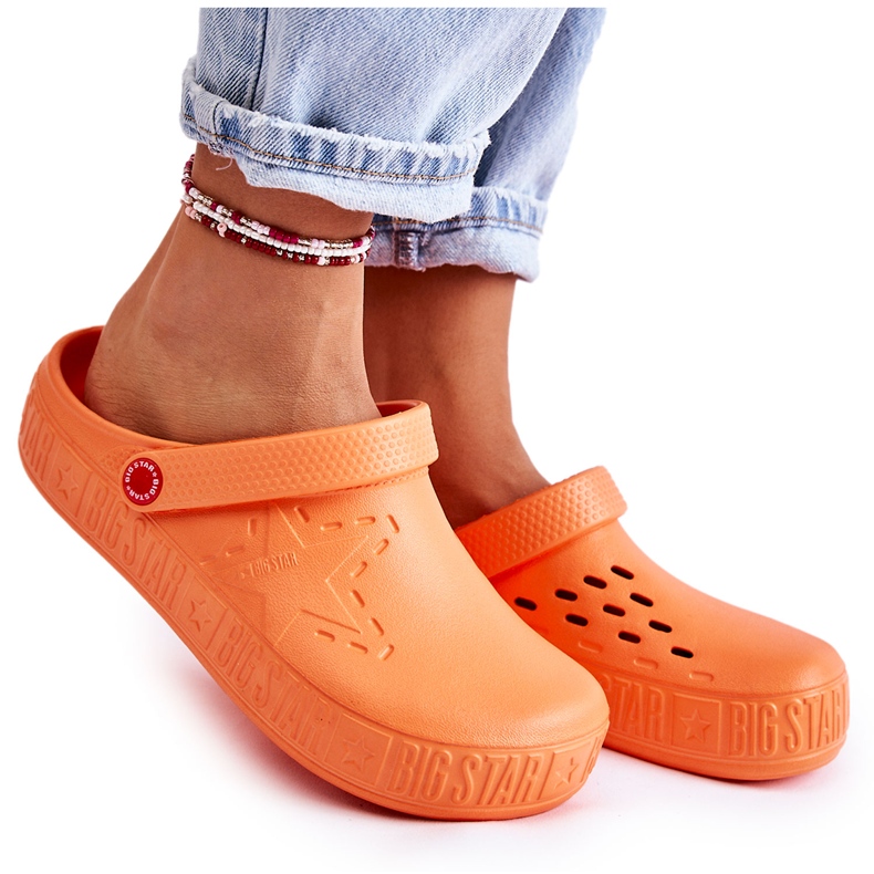 Pantofole leggere da donna Kroks Big Star II275005 Arancio arancia