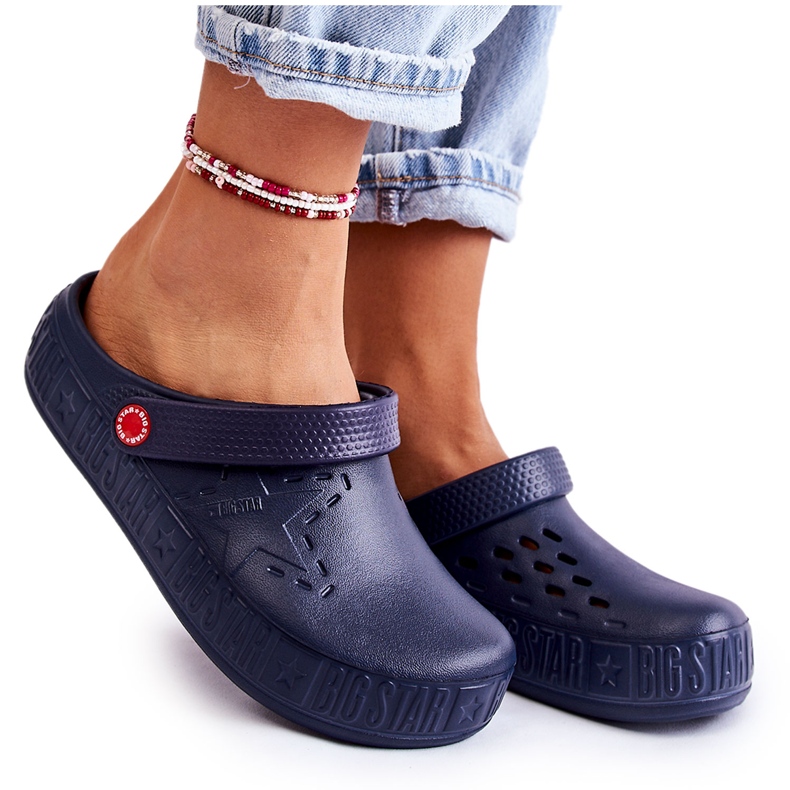 Pantofole leggere da donna Kroks Big Star II275002 Blu Navy