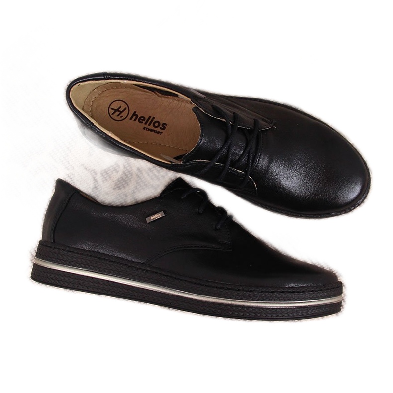 Scarpe da donna in pelle nera Helios 380 nero