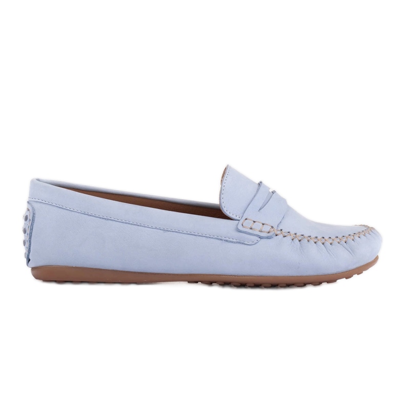 Marco Shoes Mocassini classici realizzati in morbida pelle blu
