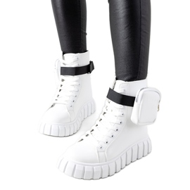 Sneakers bianche sulla piattaforma Haver bianco