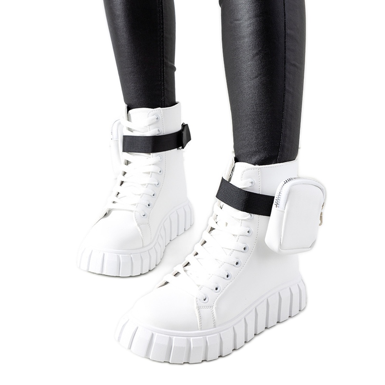 Sneakers bianche sulla piattaforma Haver bianca