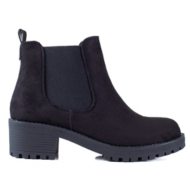 SHELOVET Stivali Jodhpur in camoscio nero sul palo