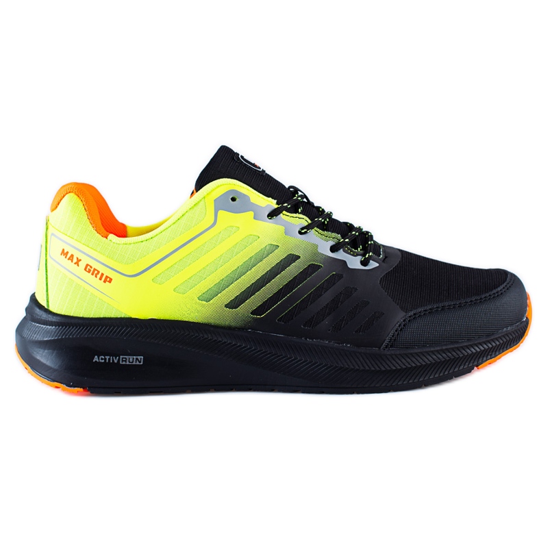 Scarpe sportive da uomo nere DK nero giallo