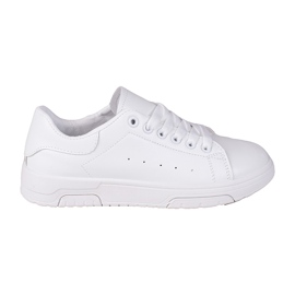 Sneakers bianche da donna Shelovet realizzate in pelle ecologica bianco