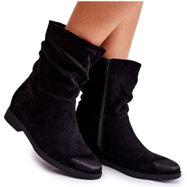 PG1 Stivali alti da donna in camoscio nero Venis