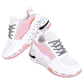 Scarpe sportive da donna Milano Pink bianco rosa