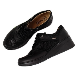 Comode scarpe da donna in pelle nere Helios 347 nero