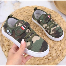 Sneakers da bambino Atletico chiusura strappo chiusura strappo verde