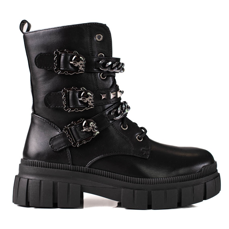 Shelovet stivali rock da donna neri nero