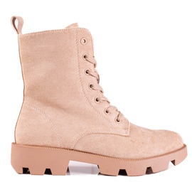 Borse stringate Shelovet da donna in camoscio, beige