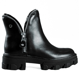 Stivali neri da donna Shelovet con cerniera chiusa nero