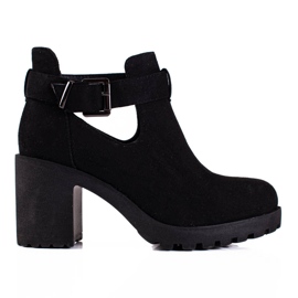 Stivali neri da donna Shelovet con fibbia decorativa nero