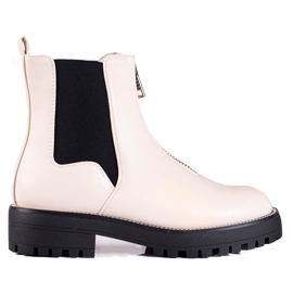 Borsette da donna beige con cerniera