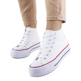 Sneakers bianche sulla piattaforma Korgay bianco
