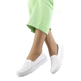 Mocassini Juiz in pelle bianca