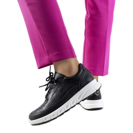 Sneakers Kaypa in pelle nera nero
