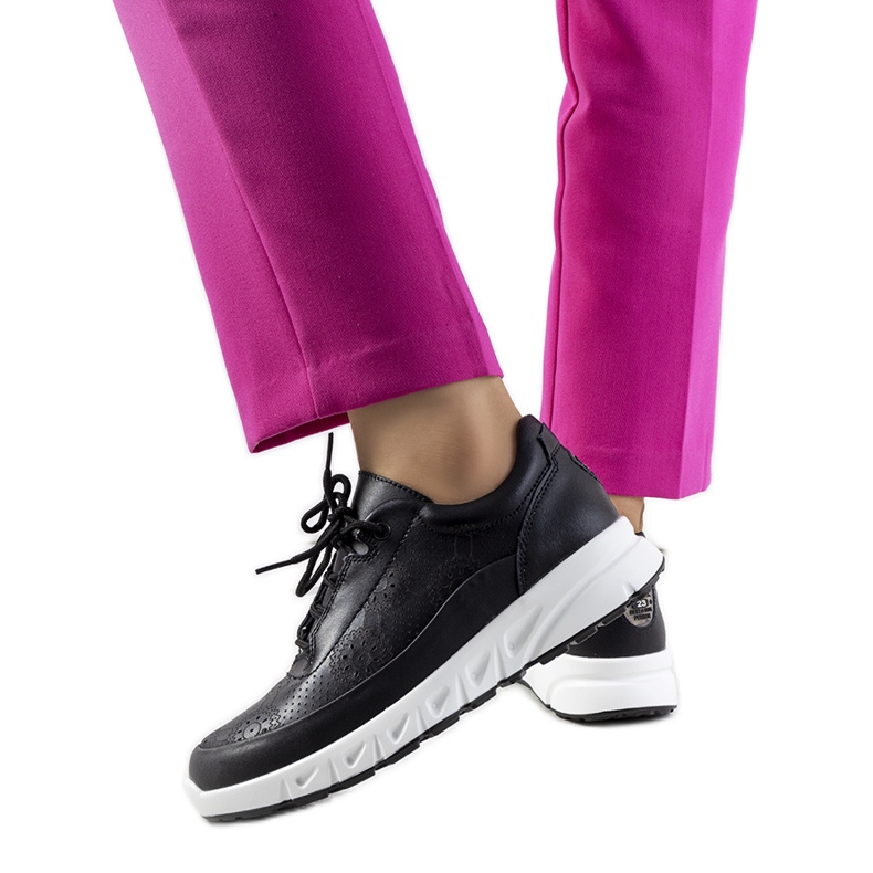 Sneakers Kaypa in pelle nera nero