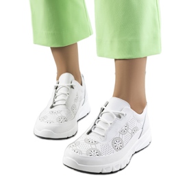 Sneakers Kaypa in pelle bianca bianco