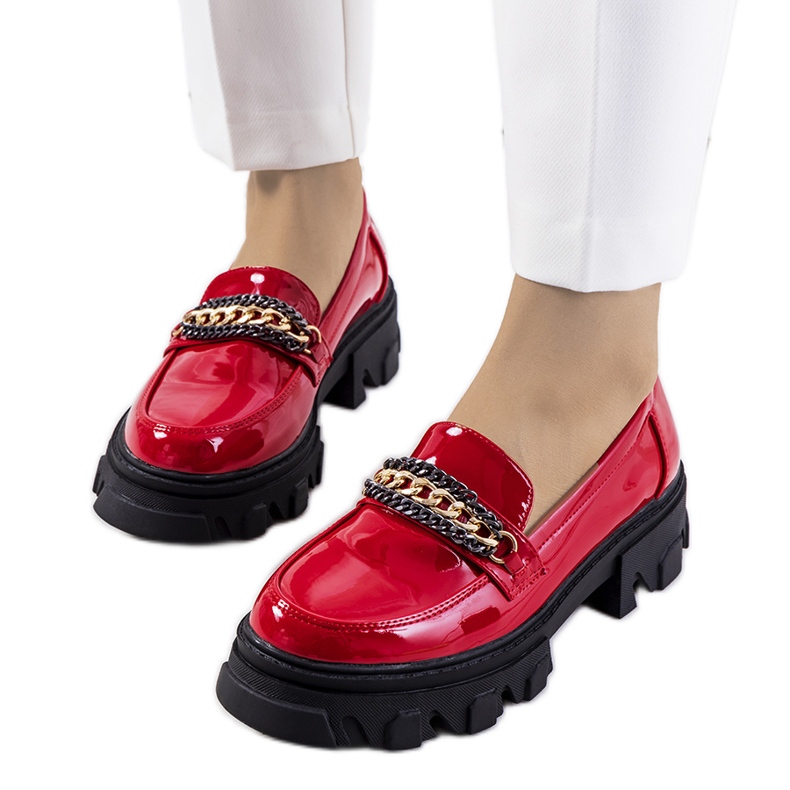 Scarpe Alcione laccate rosse rosso