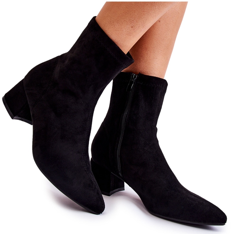 WD1 Stivali Alti Da Donna In Pelle Scamosciata Neri Gloriss nero