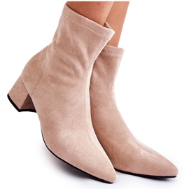 WD1 Stivali Alti Da Donna In Pelle Scamosciata Beige Gloriss