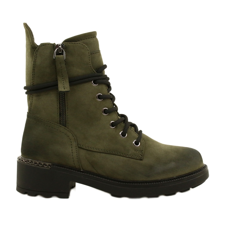 Evento Stivali Alti Con Cerniera Verde 21BT35-4226