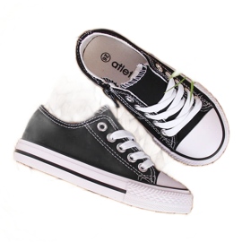 Sneakers basse stringate da bambino Atletico nere nero